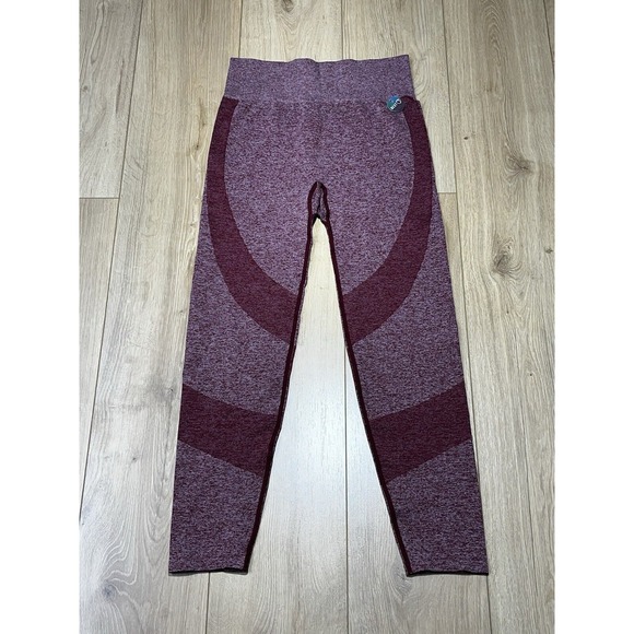 PINK Victoria's Secret Seamless Leggings Large High‎ Waist Athletic Purple - Picture 1 of 11